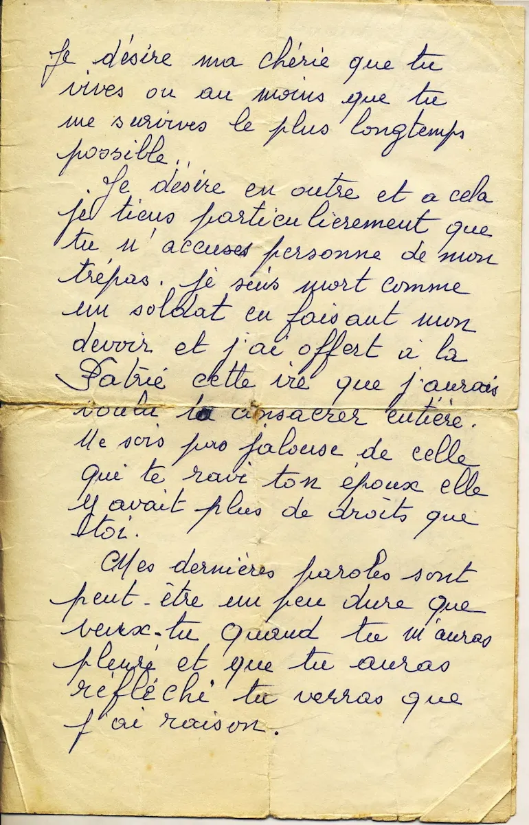Love letters between a soldier and his fiancée during World War II